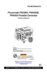 Powermate PM3800 Manual Del Propietário