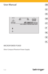 Behringer MICROPOWER PS400 Manual Del Usuario