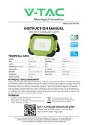 V-TAC VT-10-R Manual De Instrucciones