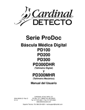 Cardinal Detecto ProDoc Serie Manual Del Usuario