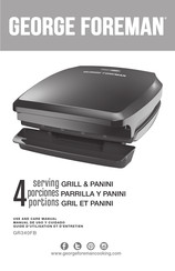 George Foreman GR340FB Manual De Uso Y Cuidado