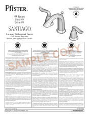Stanley Black & Decker Pfister SANTIAGO F-049-ST0Y Instrucciones De Instalación