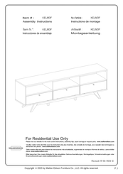 Walker Edison KELM3F Instrucciones De Ensamblaje