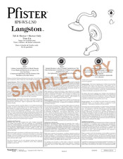 Spectrum Brands Pfister Langston 8P8-WS-LN0 Instrucciones De Instalación