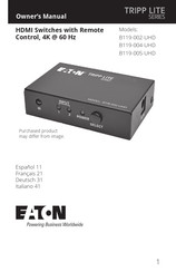 Eaton TRIPP LITE B119-004-UHD Manual Del Propietário