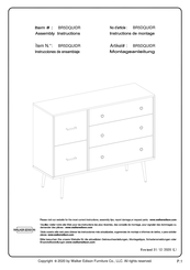 Walker Edison BR5DQUIDR Instrucciones De Ensamblaje