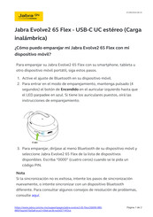 Jabra Evolve2 65 Flex Guia De Inicio Rapido