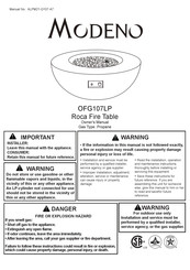 MODENO OFG107LP Manual De Instrucciones