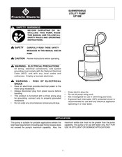 Franklin Electric UP16M Manual De Instrucciones