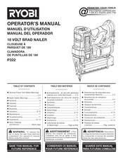 Ryobi P322 Manual Del Operador