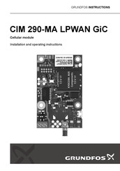 Grundfos CIM 290-MA LPWAN GiC Instrucciones De Instalación Y Funcionamiento