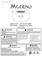 MODENO OFG113LP Manual De Instrucciones