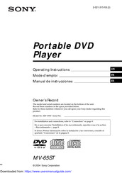 Sony MV-65ST Manual De Instrucciones