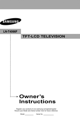 Samsung LN-T4066F Manual De Instrucciones