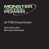 Monster Greenpower AV 775G PowerCenter Instrucciones E Información De Garantía