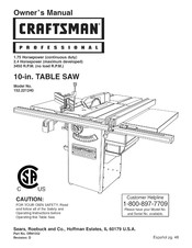 Craftsman professional 152.221240 Manual De Instrucciones