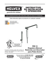 Helvex RM-14 Instructivo De Instalación Y Operación