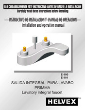 Helvex PRIMMA E-101 Instructivo De Instalación