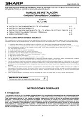 Sharp NU-JC440 Manual De Instalación
