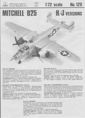 Italeri MITCHELL B25 H/J VERSIONS 129 Instrucciones De Montaje