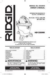 RIDGID HD1200M0 Manual Del Usuario