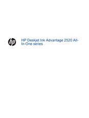 HP Deskjet Ink Advantage 2520 All-In-One Serie Manual Del Usuario