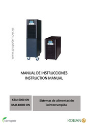 Temper KOBAN K KSAI-6000 ON Manual De Instrucciones