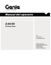 Terex Genie Z-34 22 Traducción De Las Instrucciones Originales