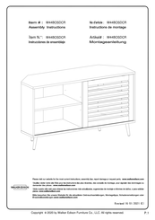 Walker Edison W44BOSDCR Instrucciones De Ensamblaje