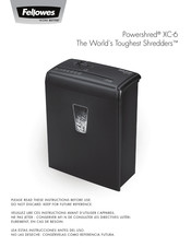 Fellowes Powershred XC-6 Manual Del Usuario