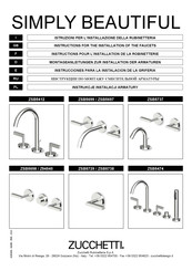 ZUCCHETTI SIMPLY BEAUTIFUL ZSB5412 Instrucciones Para La Instalacion De La Griferia