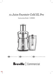 Breville Commercial Juice Fountain Cold XL Pro Manual De Instrucciones