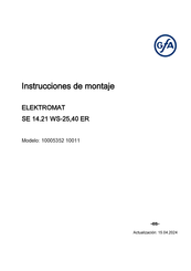 GFA ELEKTROMATEN 10005352 10011 Instrucciones De Montaje