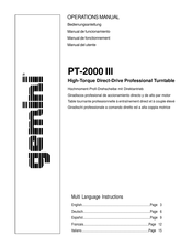 Gemini PT-2000 III Manual De Funcionamiento