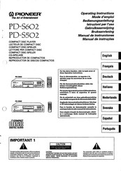 Pioneer PD-5502 Manual De Instrucciones