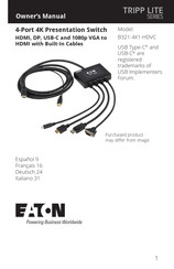 Eaton Tripp Lite B321-4X1-HDVC Manual De Instrucciones