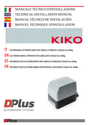 DPlus Automation Systems KIKO 400 Manual Técnico De Instalación