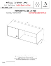 TUHOME Furniture Khali MMT 7439 Instrucciones De Armado