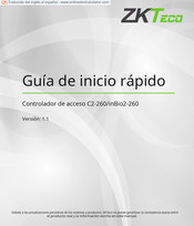 ZKTeco C2-260 Guia De Inicio Rapido