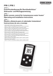 Stiebel Eltron FFB 2 Instrucciones De Uso Y Montaje