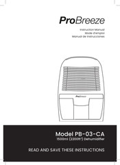 ProBreeze PB-03-CA Manual De Instrucciones