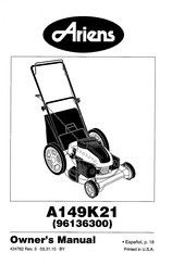 Ariens 96136300 Manual Del Usuario