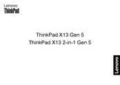 Lenovo ThinkPad X13 2-in-1 Gen 5 Guia De Inicio Rapido