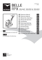 Altrad BELLE RPX 35/60D Manual Del Operador