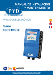 PYD Electrobombas SPEEDBOX 1010 MT Manual De Instalación Y Mantenimiento