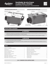 Aprilaire 8145NC Instrucciones De Instalación Y Funcionamiento