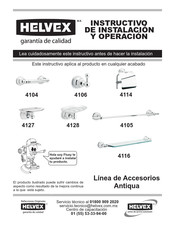 Helvex Antiqua 4104 Instructivo De Instalación Y Operación