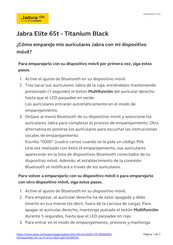 Jabra Elite Active 65t Guia De Inicio Rapido