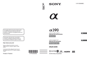 Sony DSLR-A390 Manual De Instrucciones