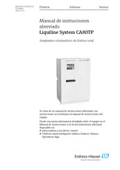 Endress+Hauser Liquiline System CA80TP Manual De Instrucciones Abreviado